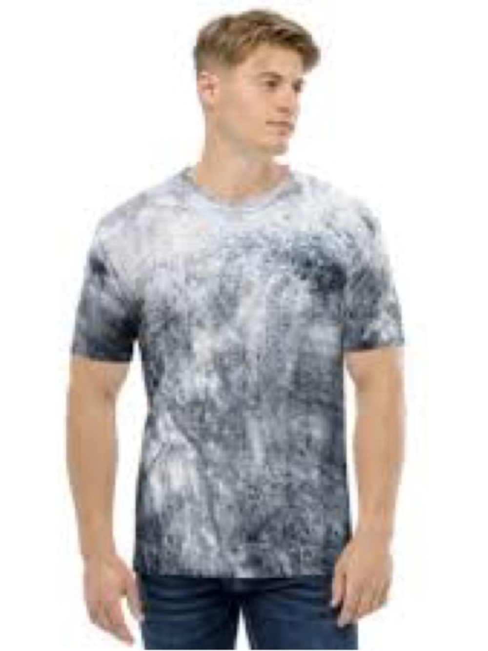 Strellson Black & White Mineral Wash Crew Neck Tee
